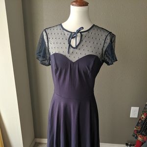 Unique Vintage Navy Dress